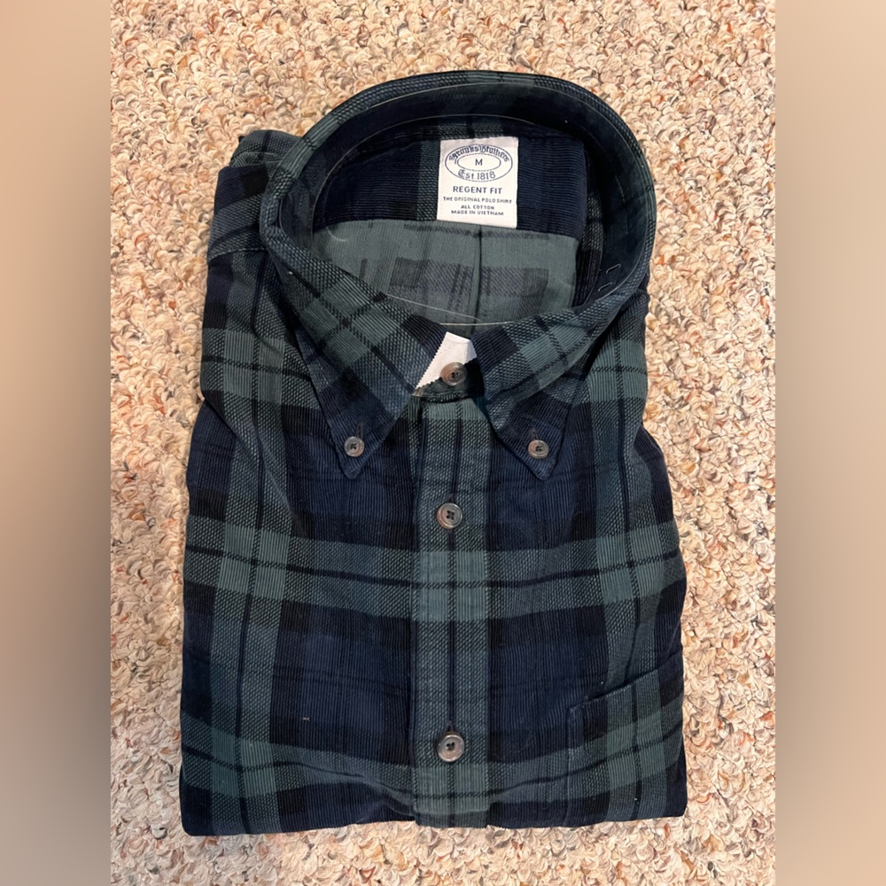 NWT Brooks Brothers Men’s Portuguese Flannel Black Watch Shirt